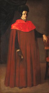 Spansk:  Retrato de un doctor en derecho eller doctor de leyes Portræt af en doktor i jura af Francisco de Zurbaran
