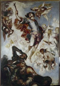 The Triumph of Hermenegilde (Visigoth Prince and Martyr, ca. 560-585) - Olie på lærred af Francisco the Younger Herrera