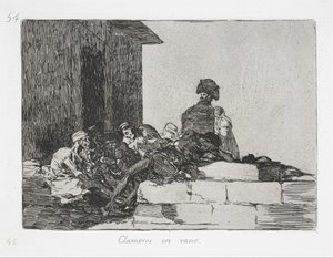 Forfængelige beklagelser fra serien The Disasters of War af Francisco de Goya
