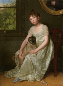 Portræt af Sylvie de la Rue (olie på lærred) af Franciscus Joseph Octave van der Donckt