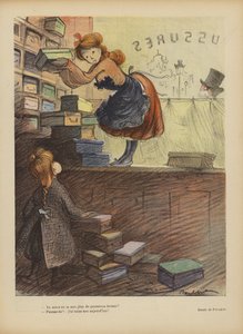 Illustration til Le Rire (farve litho) af Francisque Poulbot