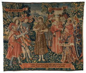 Tapestry, St John Preaching (uld og silke)