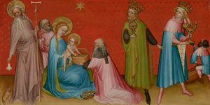 Magiernes tilbedelse med Saint Anthony Abbed, ca. 1400