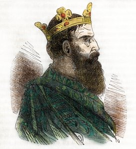 Portræt af den byzantinske kejser Leon III Isaureren eller Syreren (680-741) (Leo III den Isauriske Kejser af Det Byzantinske Rige) tegning fra "I misteri del vaticano"" af Franco Mistrali 1843