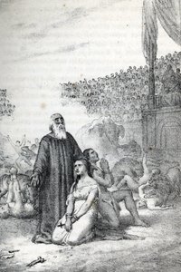 Roman Antiquite: The Christian Martyrs in the Amphitheatre (First Martyrs of the Church of Rome) Tegning fra "" Misteri del Vaticano"" af Franco Mistrali af Franco Mistrali
