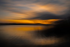 Abstrakt solnedgangsglød