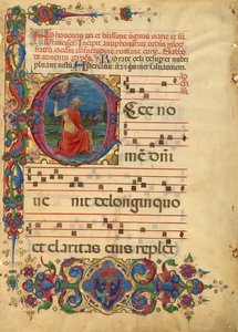 Blad fra kardinal Bessarions antifonale af Franco dei Russi