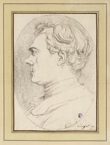 Karikaturportræt af maleren Ménageot, Rom 1772