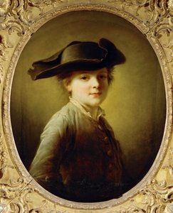 Jeune garcon au tricorne - ung dreng med trehjørnet hat ... af Francois Hubert Drouais