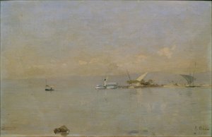 Havnen i Ouchy af Francois-Louis-David Bocion