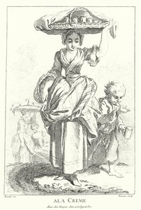 Flødesælger (gravering) af Francois (after) Boucher