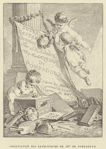 Frontispice af raderingerne af Madame de Pompadour (gravering) af Francois (after) Boucher
