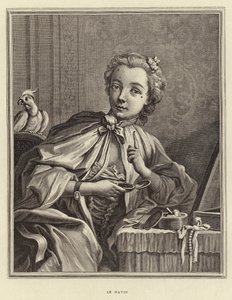 The Morning (gravering) af Francois (after) Boucher