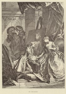Den sicilianske (gravering) af Francois (after) Boucher