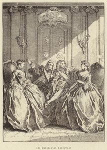 Les Precieuses Ridicules (gravering) af Francois (after) Boucher