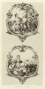 Historie, veltalenhed (gravering) af Francois (after) Boucher
