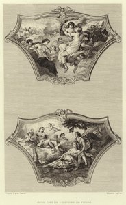 Mønsterdæk fra historien om Psyche (gravering) af Francois (after) Boucher