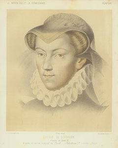 Louise af Lorraine, kone til kong Henrik III af Frankrig (chromolitho)