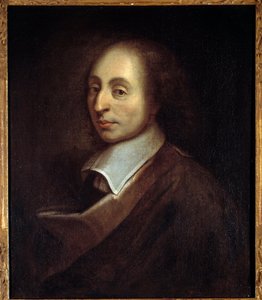 Portræt af Blaise Pascal (1623-1662) (h s/t 0,70 x 0,56) af Francois Quesnel (1637-99). af Francois (after) Quesnel