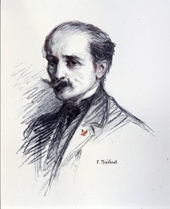 Portræt af Edmond Rostand. (1868-1918) Tegning af Thévenot François (1856-1943). af Francois (after) Thevenot