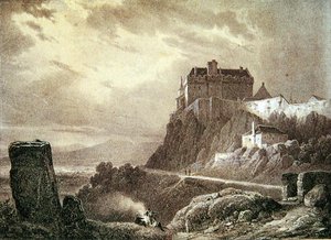 Stirling Castle, graveret af Villeneuve af Francois Alexandre Pernot