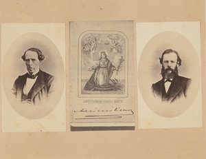 [Baron von Magnus, autograf af kejser Maximilian af Mexico, Dr. Bosch], 1867. af Francois Aubert