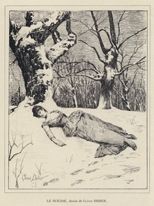 Selvmord (litho) af Francois Auguste Didier Clovis