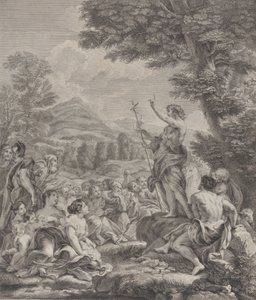 Johannes Døberen prædiker for en folkemængde, ca. 1729.