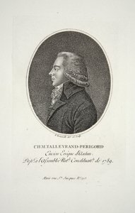 Mr Talleyrand-Perigord, Encien Eveque dAutun, pub. 1791 af Francois Bonneville