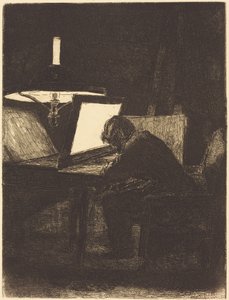 Printmaker (Gravereren) af François Bonvin