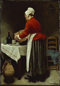 The Maid, ca. 1875 (olie på lærred) af François Bonvin