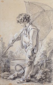 En dreng, der holder et net af François Boucher