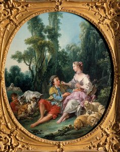 Ajattelevatko he rypäleitä? 1746 (öljy kankaalle) af François Boucher