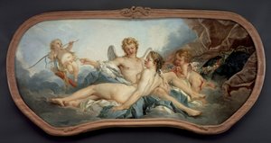 Cupido sårer Psyche af François Boucher