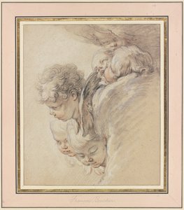 Englehoveder i skyerne (Kristi fødsel) af François Boucher