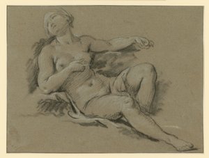 Liggende kvindelig nøgenfigur af François Boucher