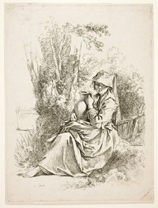 Bondekvinde med en kande af François Boucher
