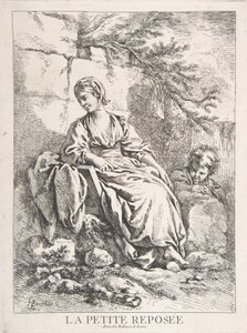 Den hvilende unge pige af François Boucher