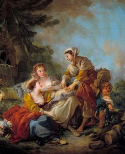 Spåkonen. Maleri af Francois Boucher (1703-1770) 1700-tallet. af François Boucher
