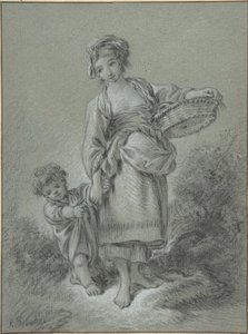Kvinde og dreng af François Boucher
