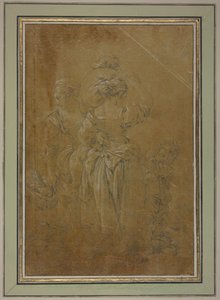 To bondekvinder med to drenge af François Boucher