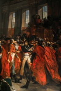 Kenraali Bonaparte viidensadan neuvostossa Saint-Cloudissa af Francois Bouchot
