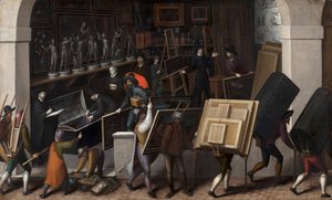 Konfiskationen af Indholdet af et Malers Atelier, c. 1590