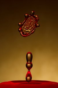 Dynamic Gold Red Splash af Francois Casanova