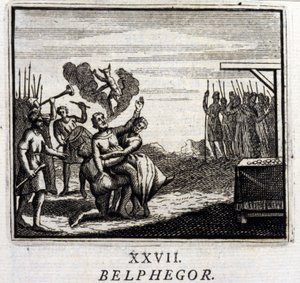 Belphegor. Fabler af Jean de La Fontaine (1621-95). Illustration af Francois Chauveau (1613-1676). Udgave af 1728. af Francois Chauveau