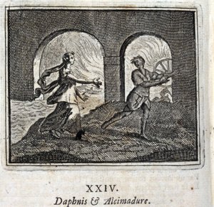 Daphnis og Alcimadura. Fabler af Jean de La Fontaine (1621-95). Illustration af François Chauveau (1613-1676). Udgave af 1728. af Francois Chauveau