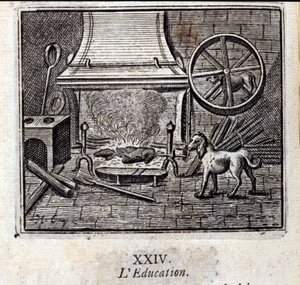 Uddannelse. Fabler af Jean de La Fontaine (1621-95). Illustration af Francois Chauveau (1613-1676). Udgave af 1728. af Francois Chauveau
