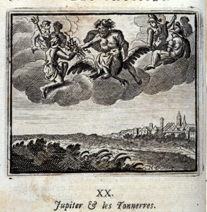 Jupiter and the Thunners.Fables af Jean de La Fontaine (1621-95). Illustration af François Chauveau (1613-1676). Udgave af 1728. af Francois Chauveau