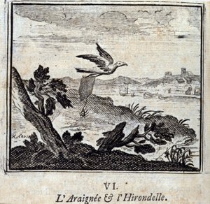 Fabler af Jean de La Fontaine (1621-95). Illustration af François Chauveau (1613-1676). Udgave fra 1728. af Francois Chauveau