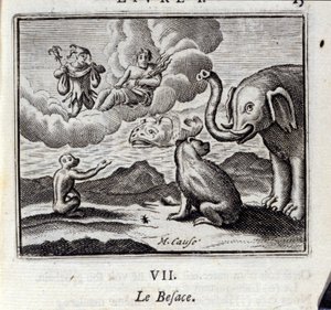 Tasken. Fabler af Jean de La Fontaine (1621-95). Illustration af François Chauveau (1613-1676). Udgave fra 1728. af Francois Chauveau